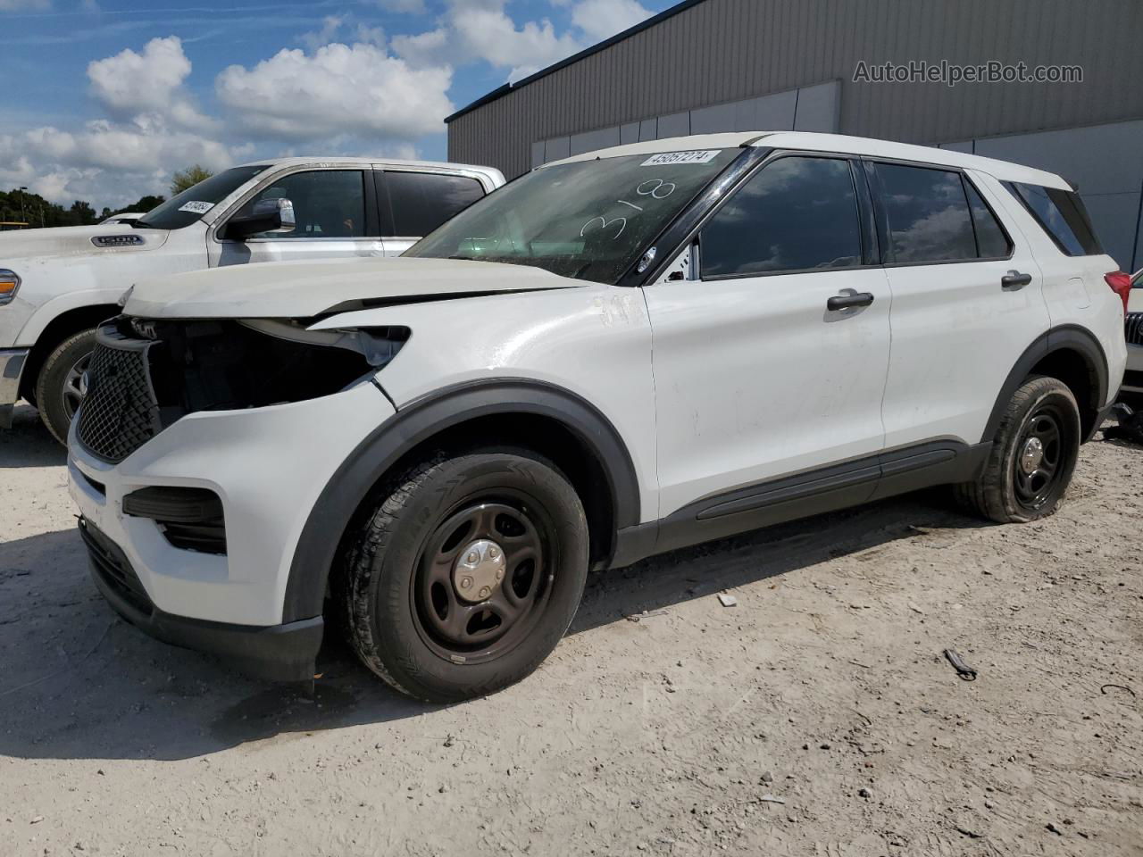 2021 Ford Explorer Police Interceptor White vin: 1FM5K8AB9MGA46871