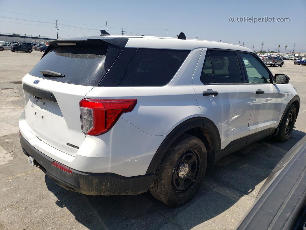 2021 Ford Explorer Police Interceptor White vin: 1FM5K8AB9MGC24519