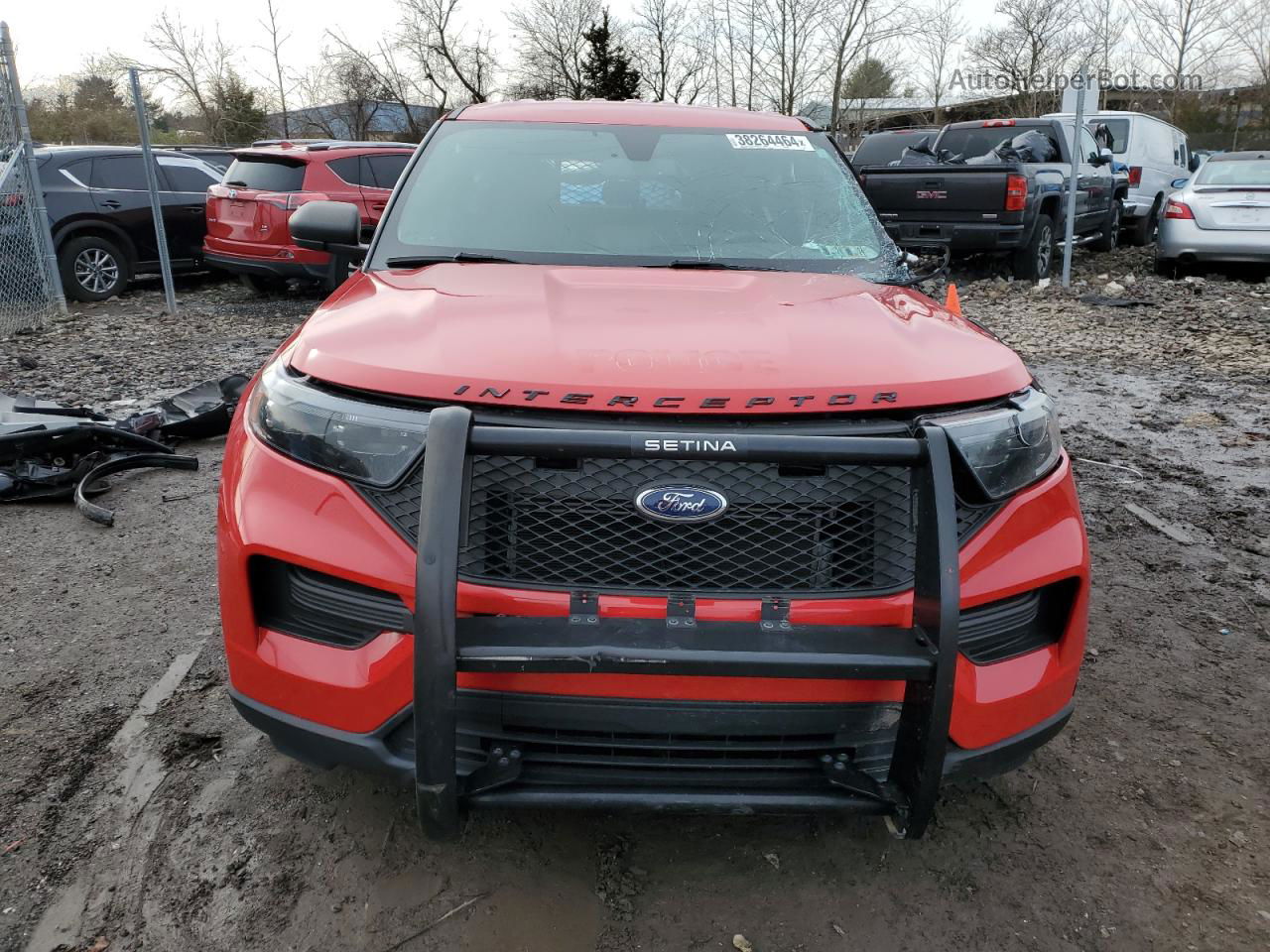 2020 Ford Explorer Police Interceptor Красный vin: 1FM5K8AC2LGC15541