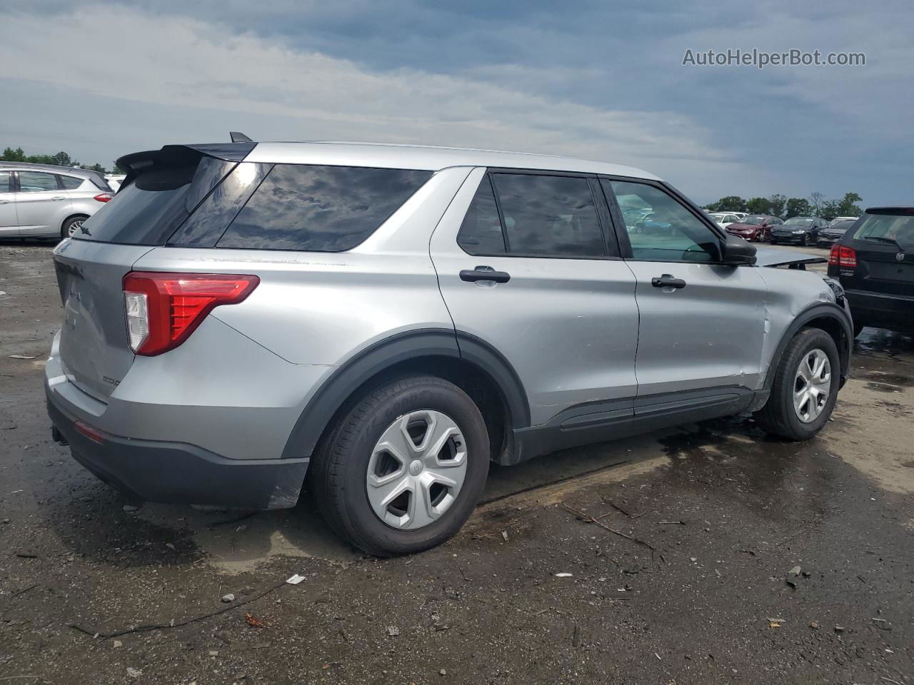 2021 Ford Explorer Police Interceptor Silver vin: 1FM5K8AC4MNA11885