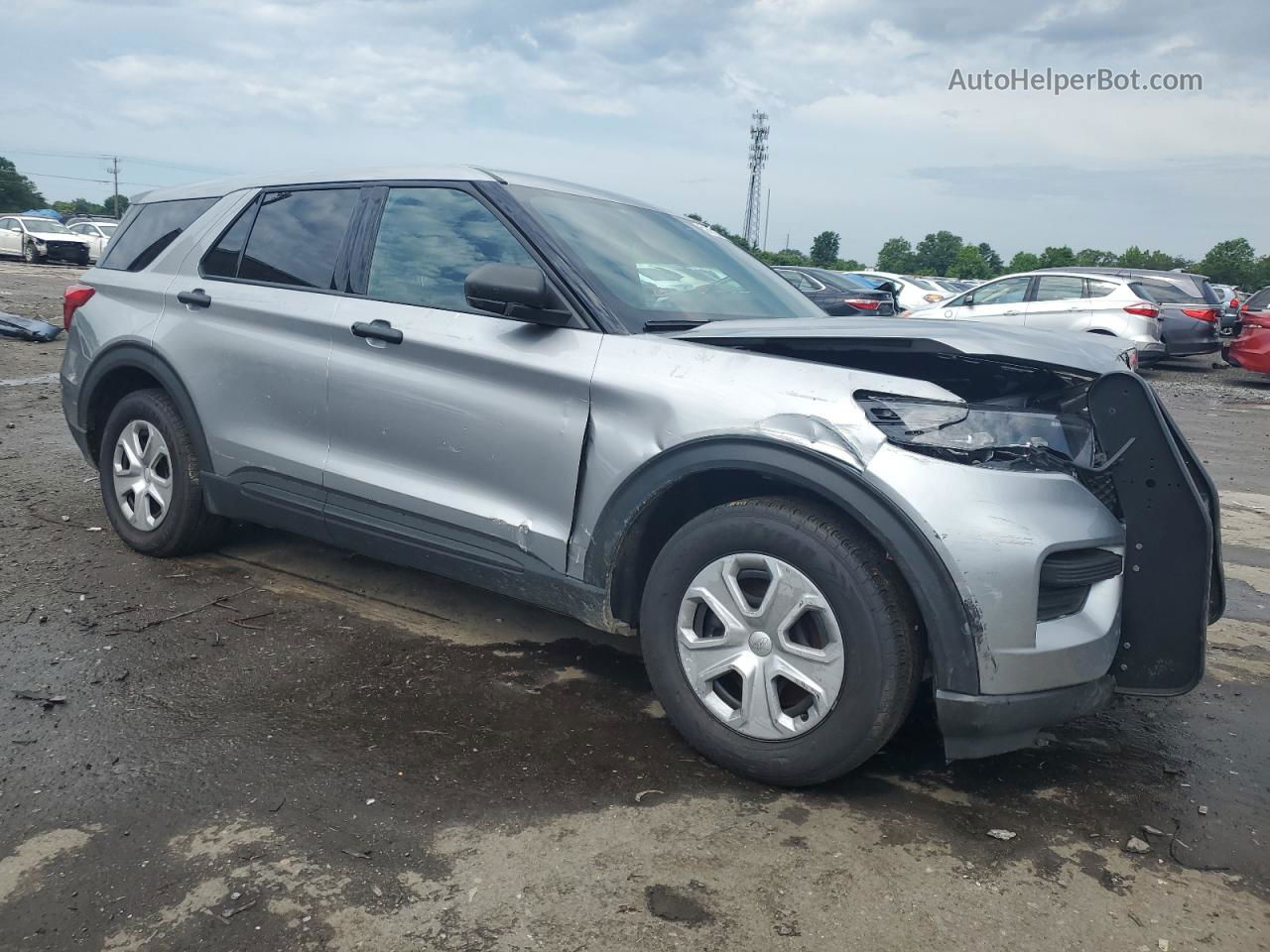 2021 Ford Explorer Police Interceptor Silver vin: 1FM5K8AC4MNA11885