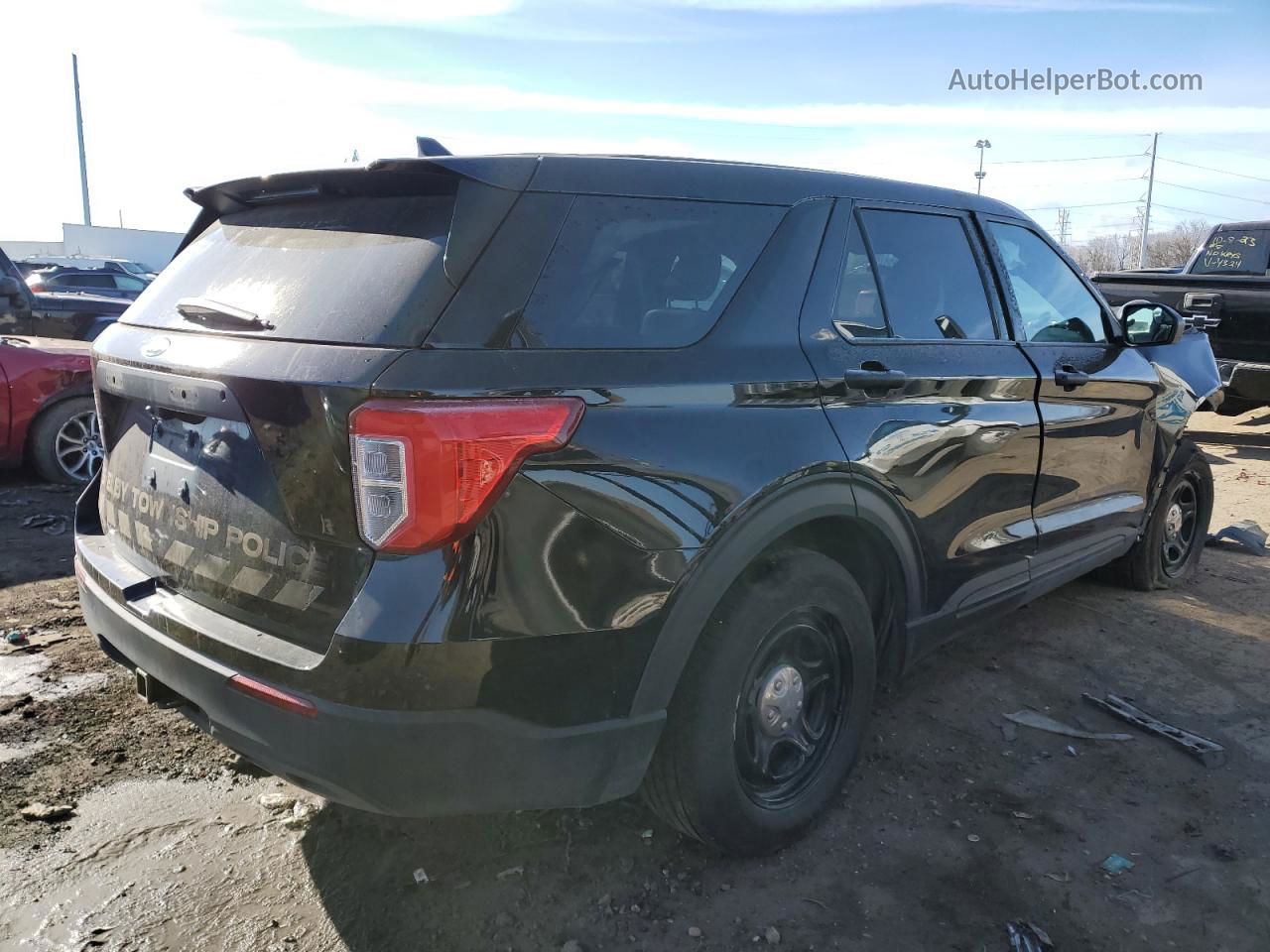 2021 Ford Explorer Police Interceptor Black vin: 1FM5K8AC6MNA15758