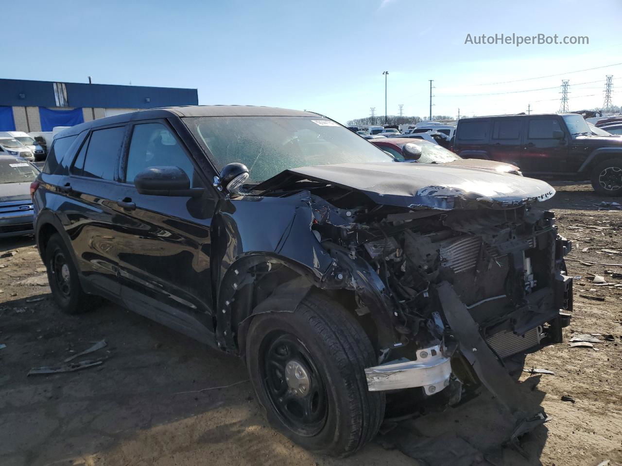 2021 Ford Explorer Police Interceptor Black vin: 1FM5K8AC6MNA15758