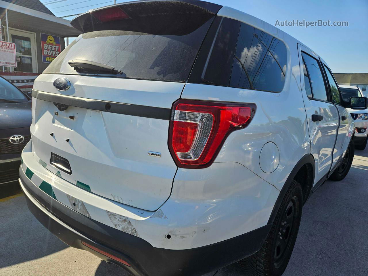 2017 Ford Explorer Police Interceptor White vin: 1FM5K8AR0HGB54377