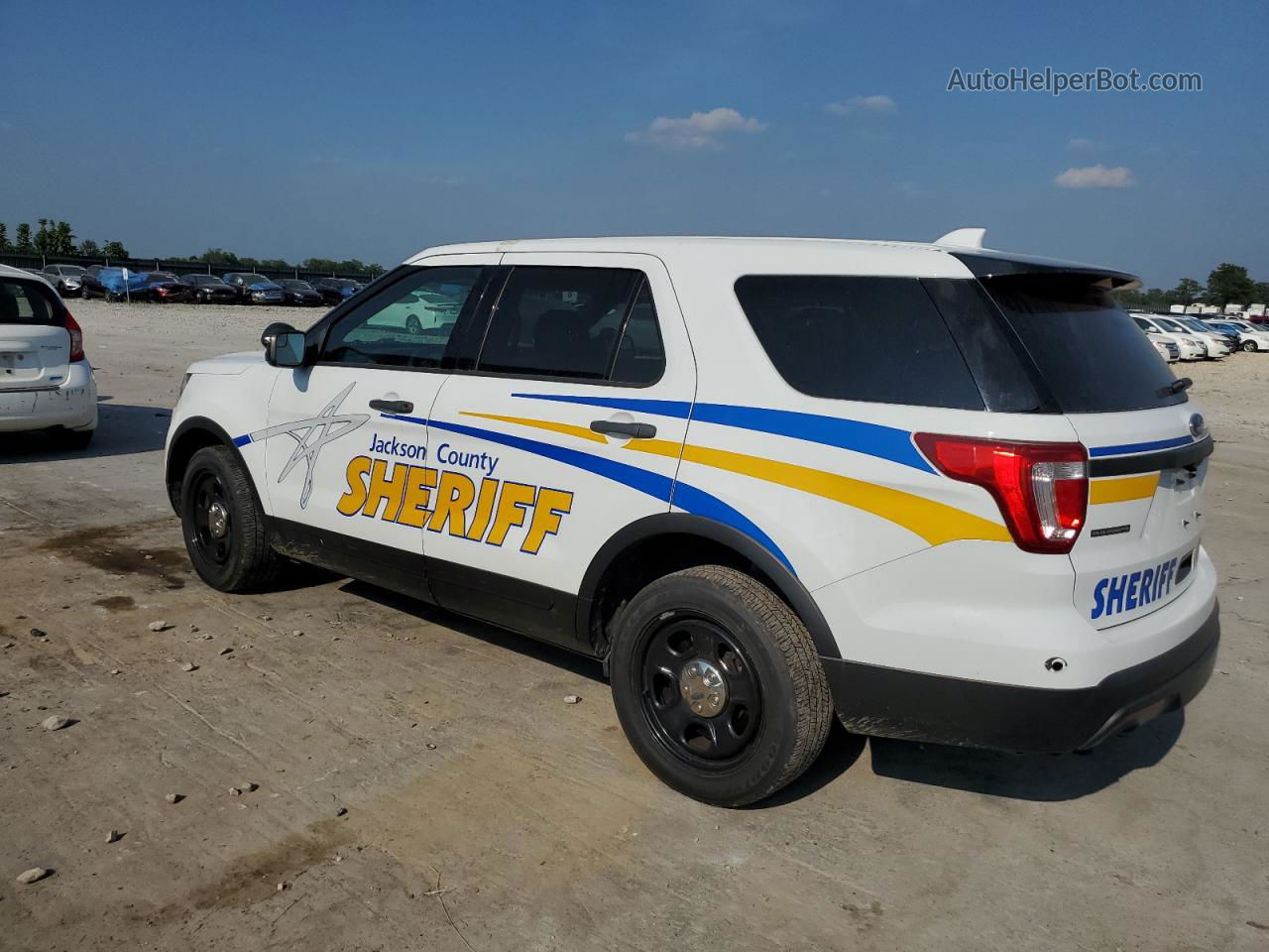 2017 Ford Explorer Police Interceptor White vin: 1FM5K8AR0HGE00800