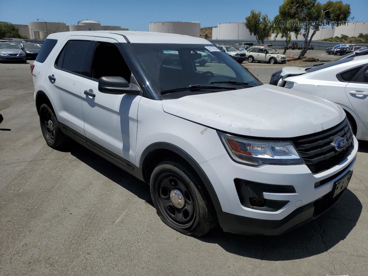 2018 Ford Explorer Police Interceptor White vin: 1FM5K8AR1JGA15929