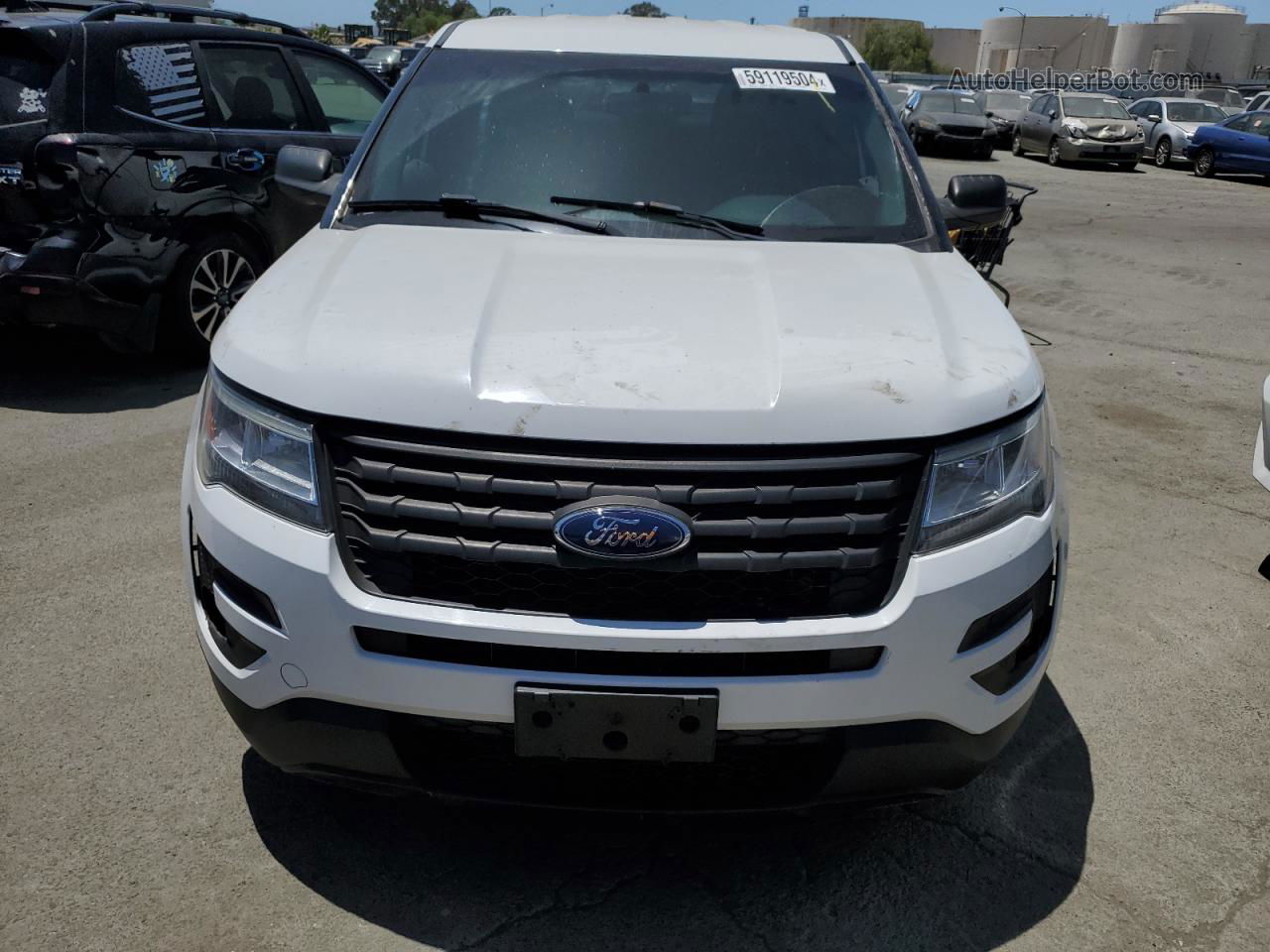 2018 Ford Explorer Police Interceptor Белый vin: 1FM5K8AR1JGA15929