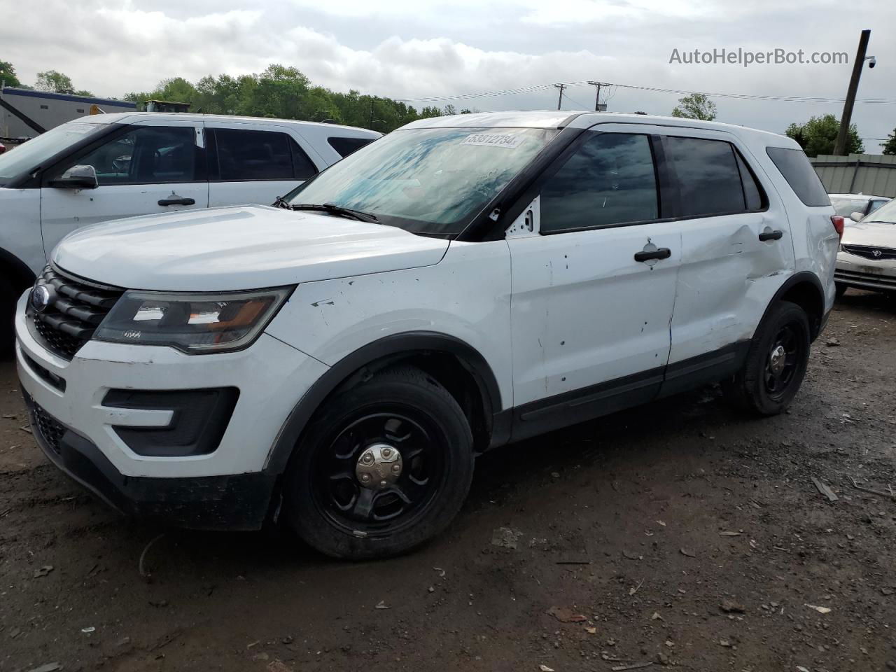 2018 Ford Explorer Police Interceptor White vin: 1FM5K8AR1JGB19224