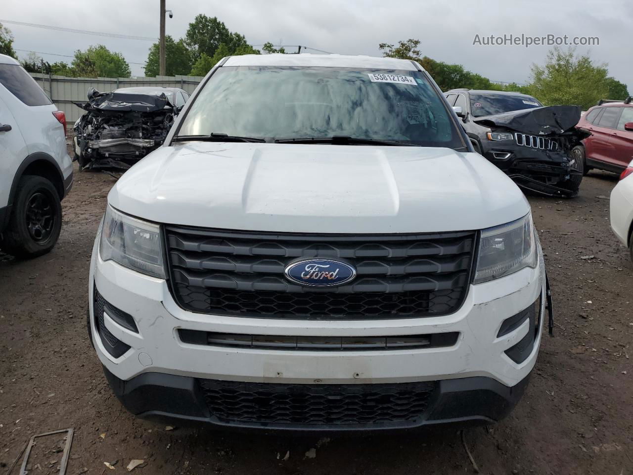 2018 Ford Explorer Police Interceptor White vin: 1FM5K8AR1JGB19224