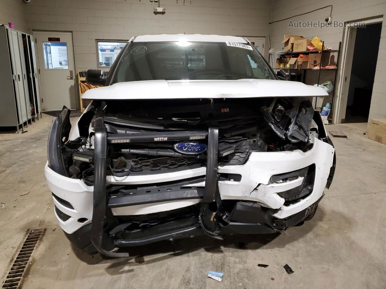 2018 Ford Explorer Police Interceptor White vin: 1FM5K8AR1JGB91914