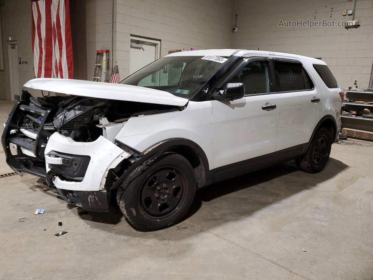 2018 Ford Explorer Police Interceptor White vin: 1FM5K8AR1JGB91914