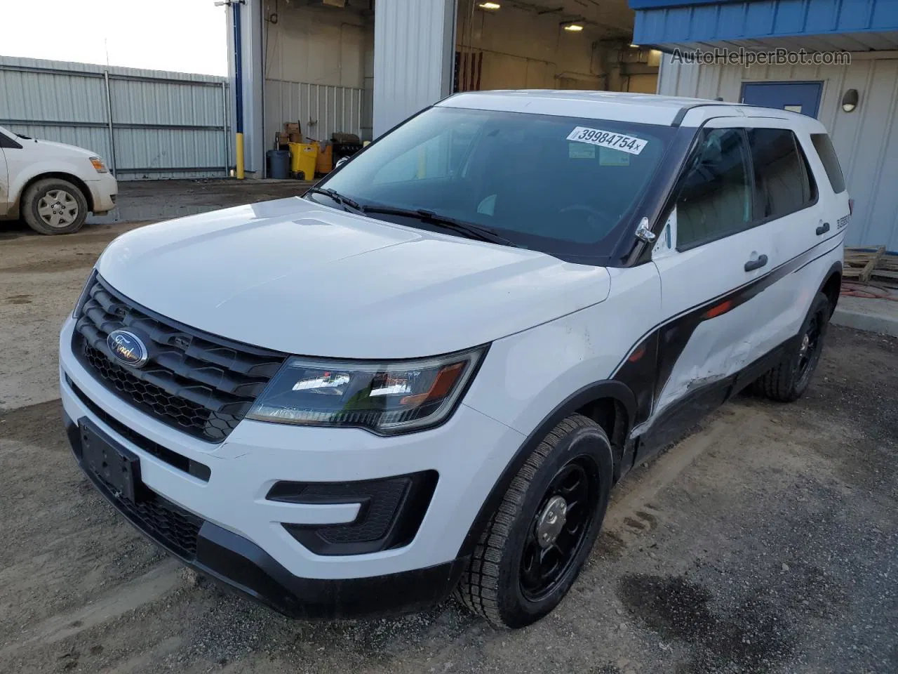 2018 Ford Explorer Police Interceptor White vin: 1FM5K8AR1JGC42831