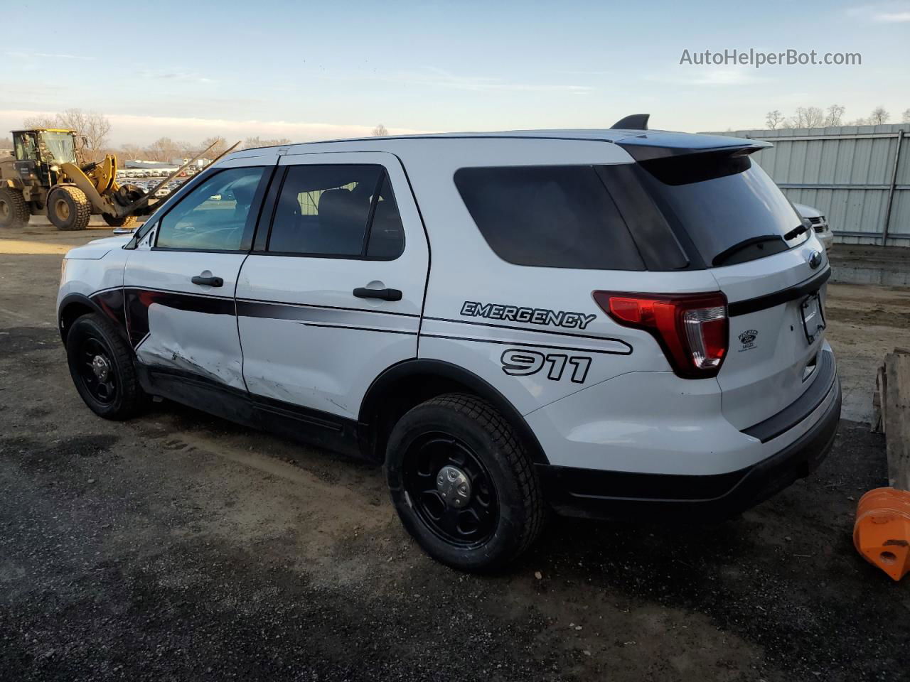 2018 Ford Explorer Police Interceptor White vin: 1FM5K8AR1JGC42831