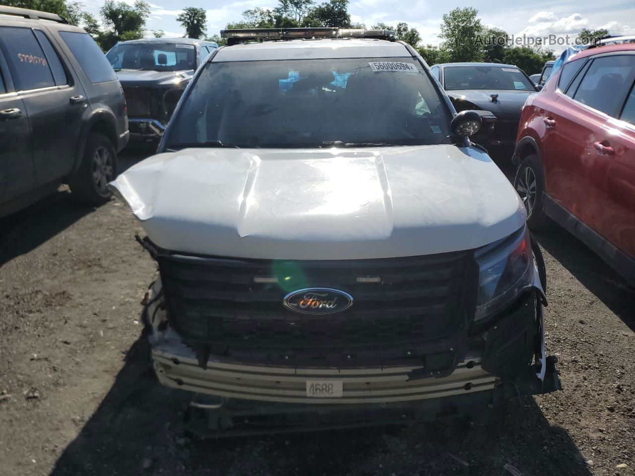 2018 Ford Explorer Police Interceptor Белый vin: 1FM5K8AR2JGC18246