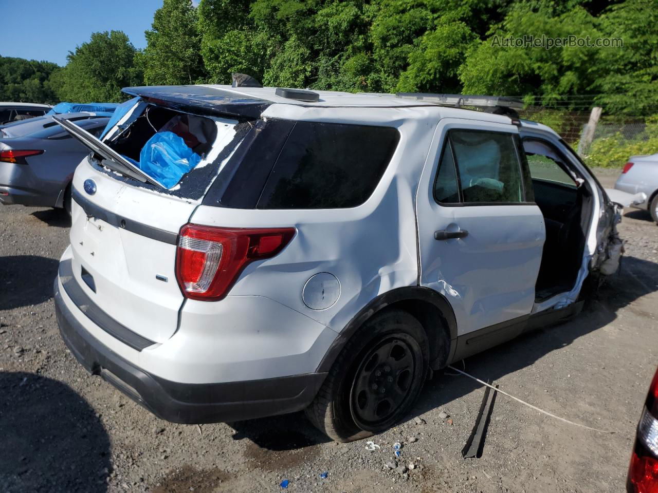 2018 Ford Explorer Police Interceptor White vin: 1FM5K8AR2JGC18246