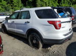 2018 Ford Explorer Police Interceptor White vin: 1FM5K8AR2JGC18246