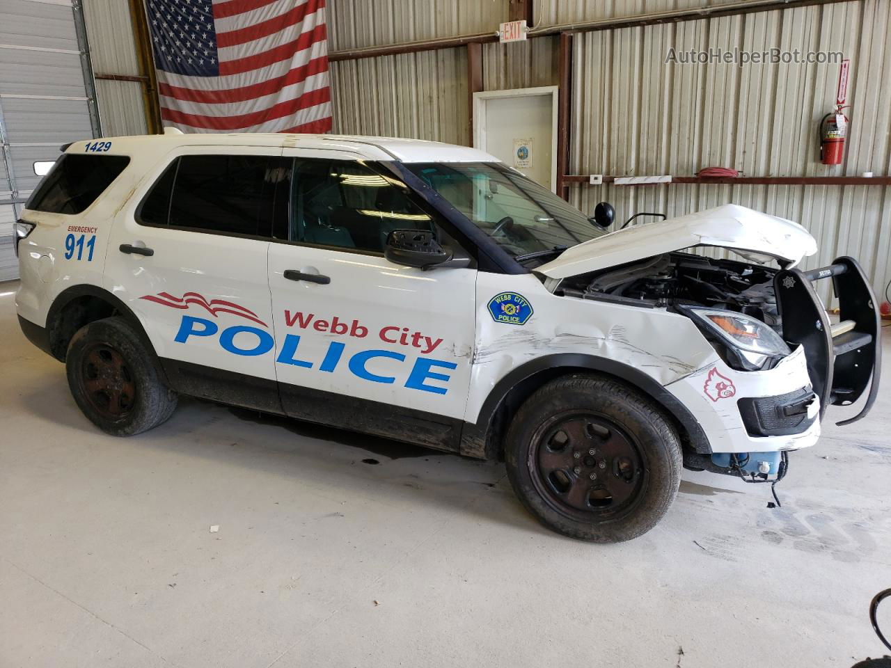 2017 Ford Explorer Police Interceptor White vin: 1FM5K8AR3HGC10053