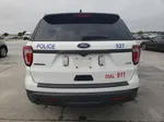 2018 Ford Explorer Police Interceptor White vin: 1FM5K8AR3JGC76012