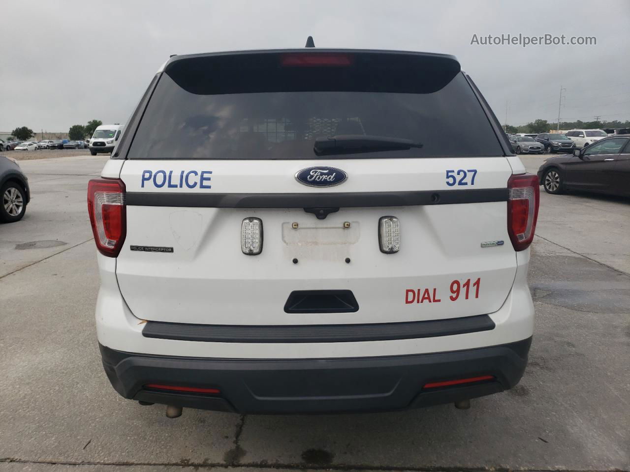 2018 Ford Explorer Police Interceptor White vin: 1FM5K8AR3JGC76012