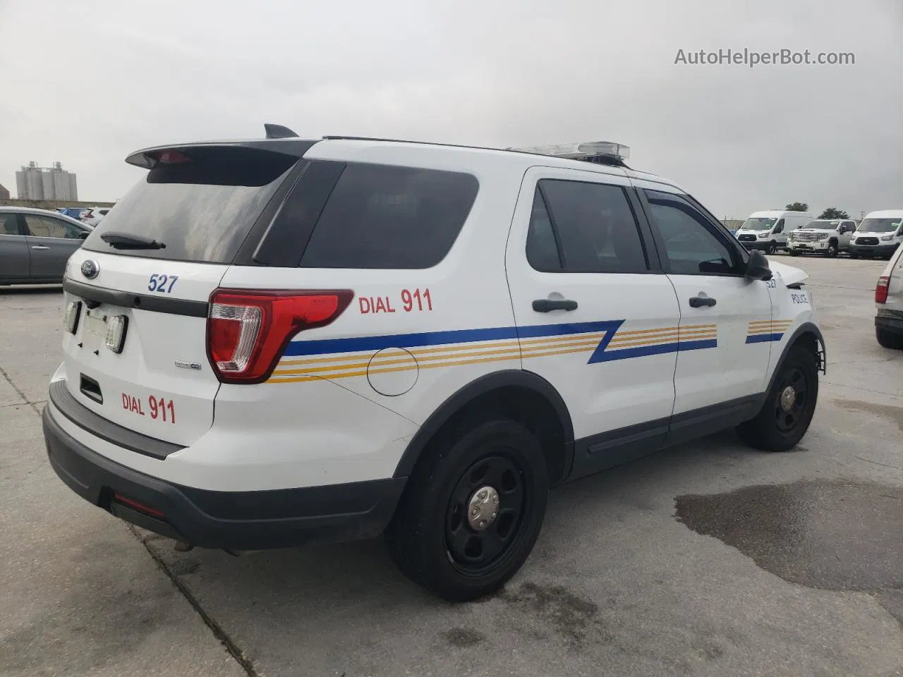 2018 Ford Explorer Police Interceptor White vin: 1FM5K8AR3JGC76012