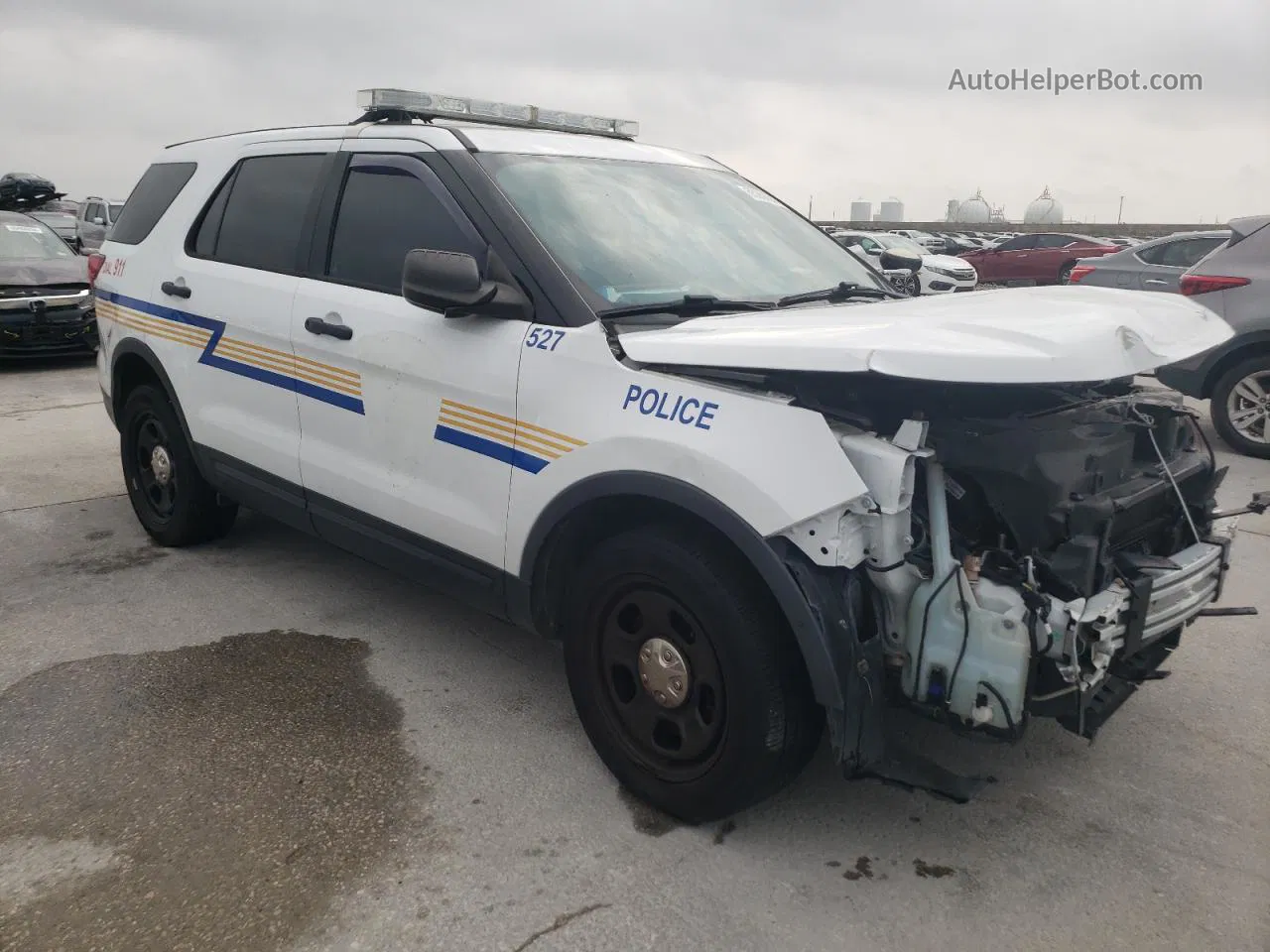 2018 Ford Explorer Police Interceptor White vin: 1FM5K8AR3JGC76012