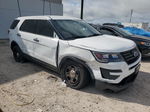 2018 Ford Explorer Police Interceptor White vin: 1FM5K8AR3JGC94574