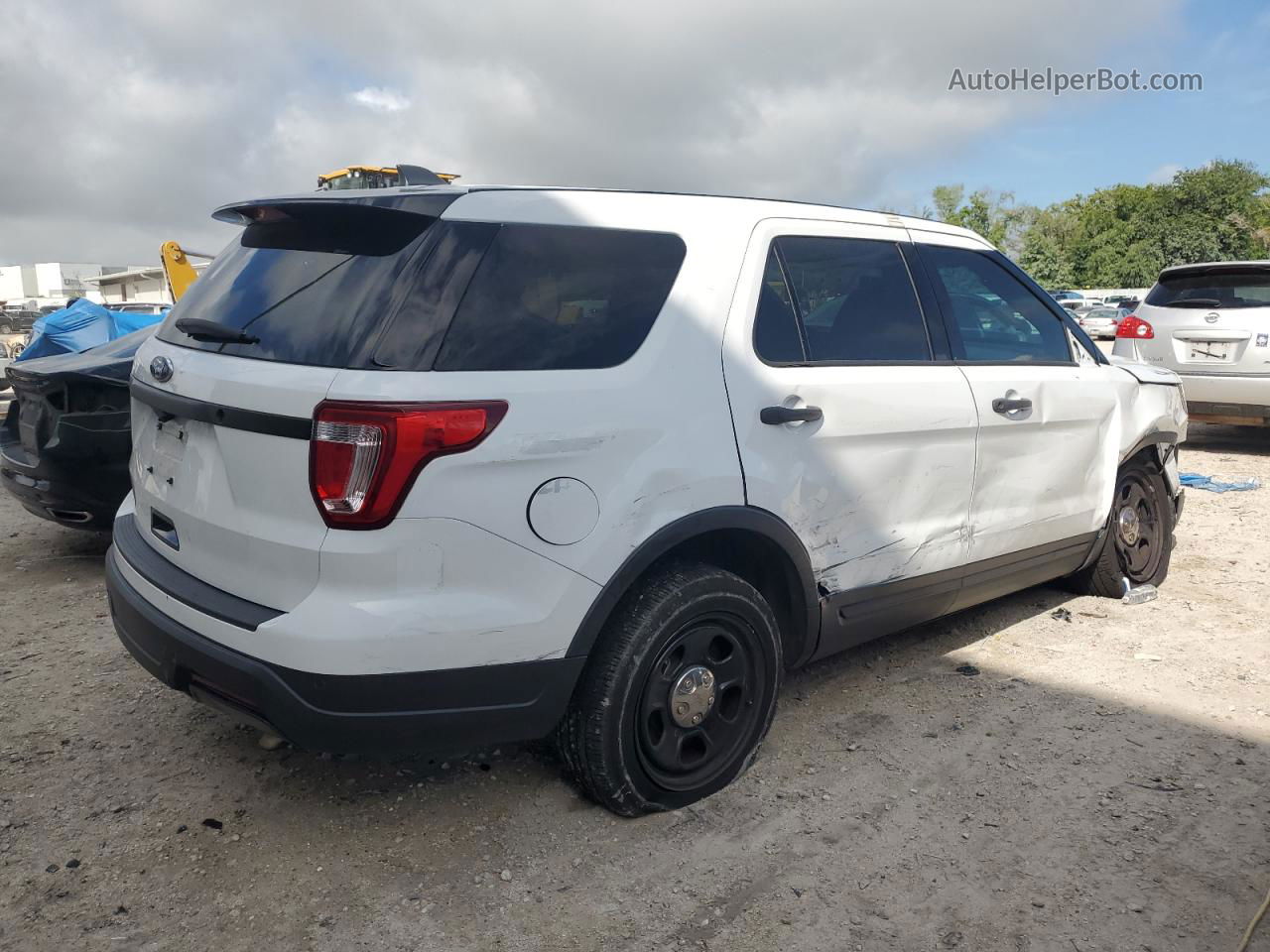 2018 Ford Explorer Police Interceptor Белый vin: 1FM5K8AR3JGC94574