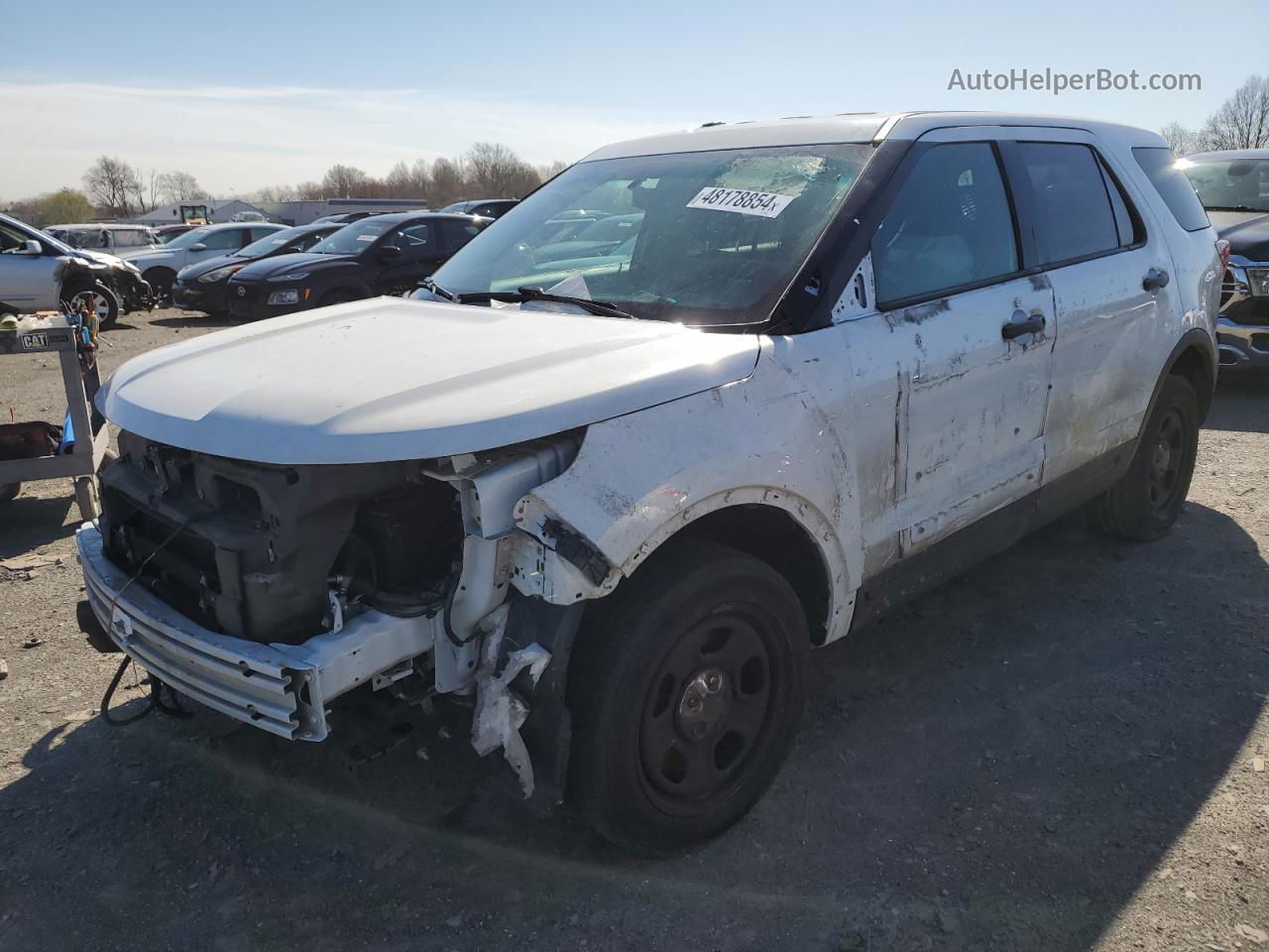 2017 Ford Explorer Police Interceptor White vin: 1FM5K8AR4HGB00645