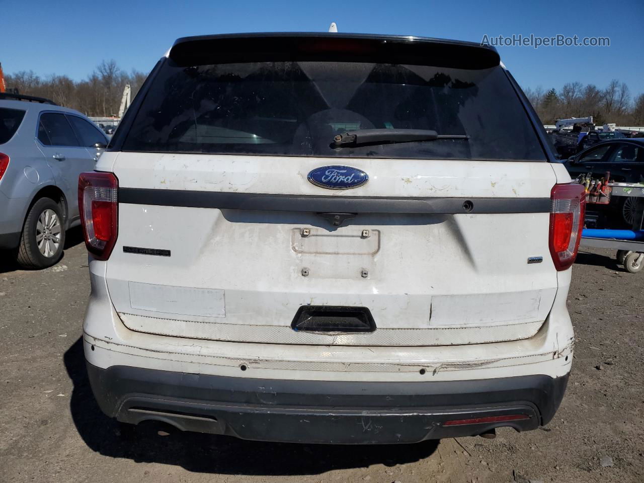 2017 Ford Explorer Police Interceptor White vin: 1FM5K8AR4HGB00645