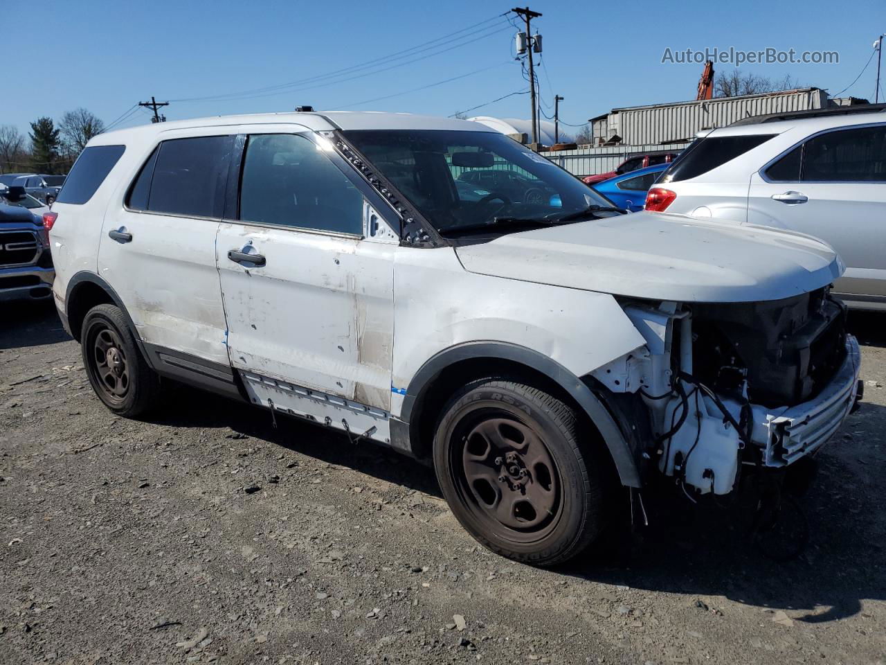 2017 Ford Explorer Police Interceptor White vin: 1FM5K8AR4HGB00645