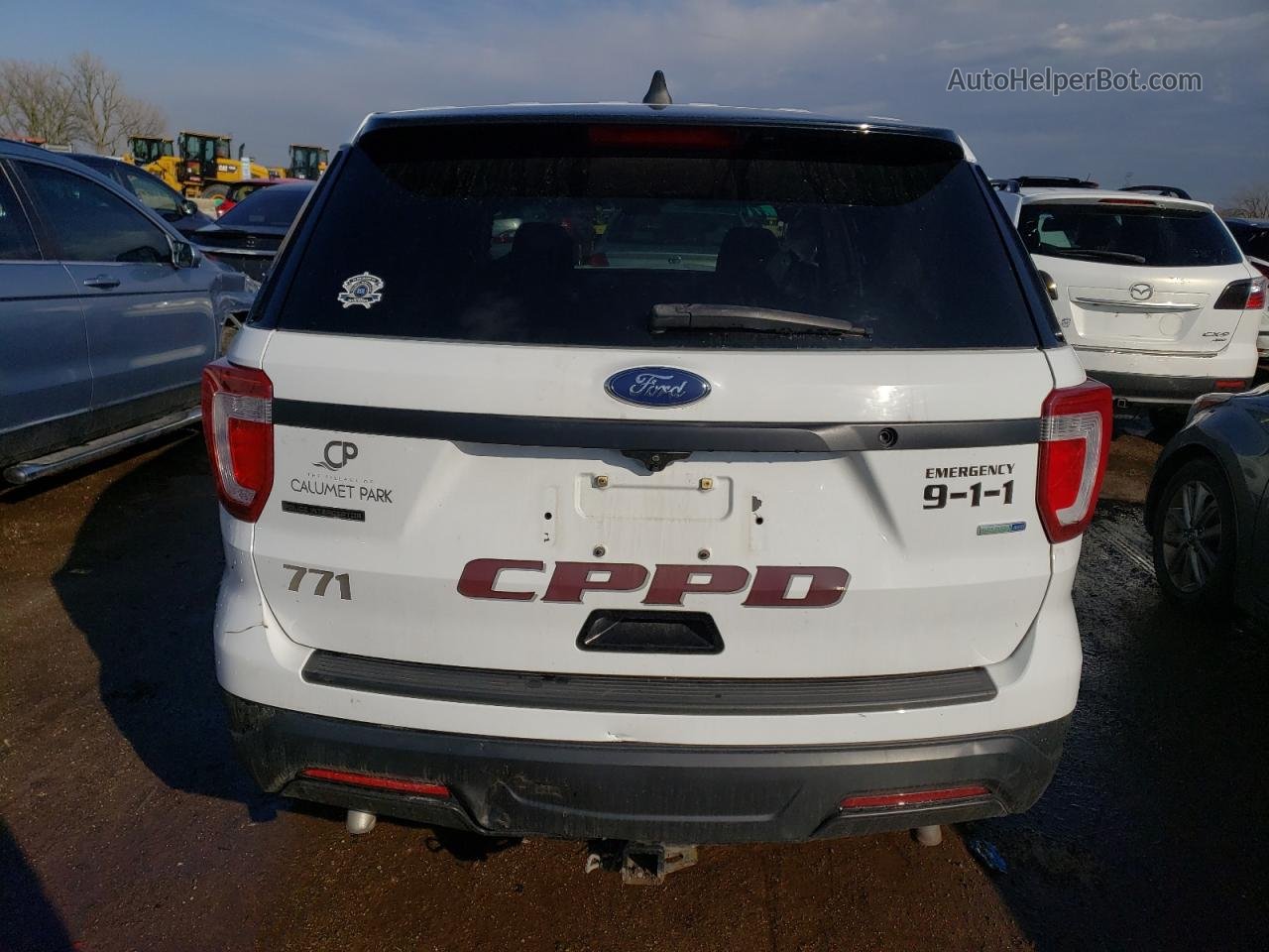 2018 Ford Explorer Police Interceptor White vin: 1FM5K8AR4JGA36998