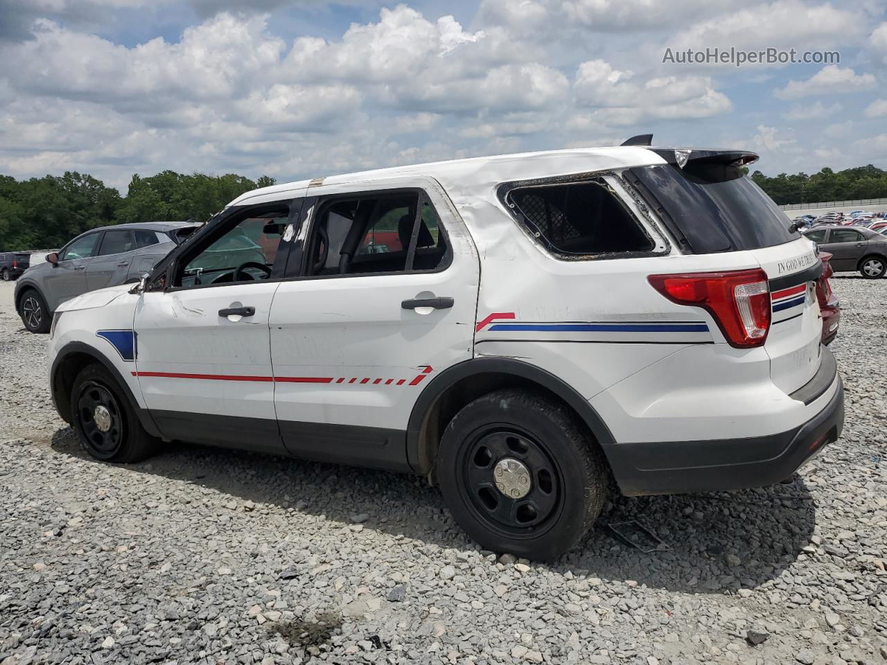 2018 Ford Explorer Police Interceptor White vin: 1FM5K8AR4JGB34381
