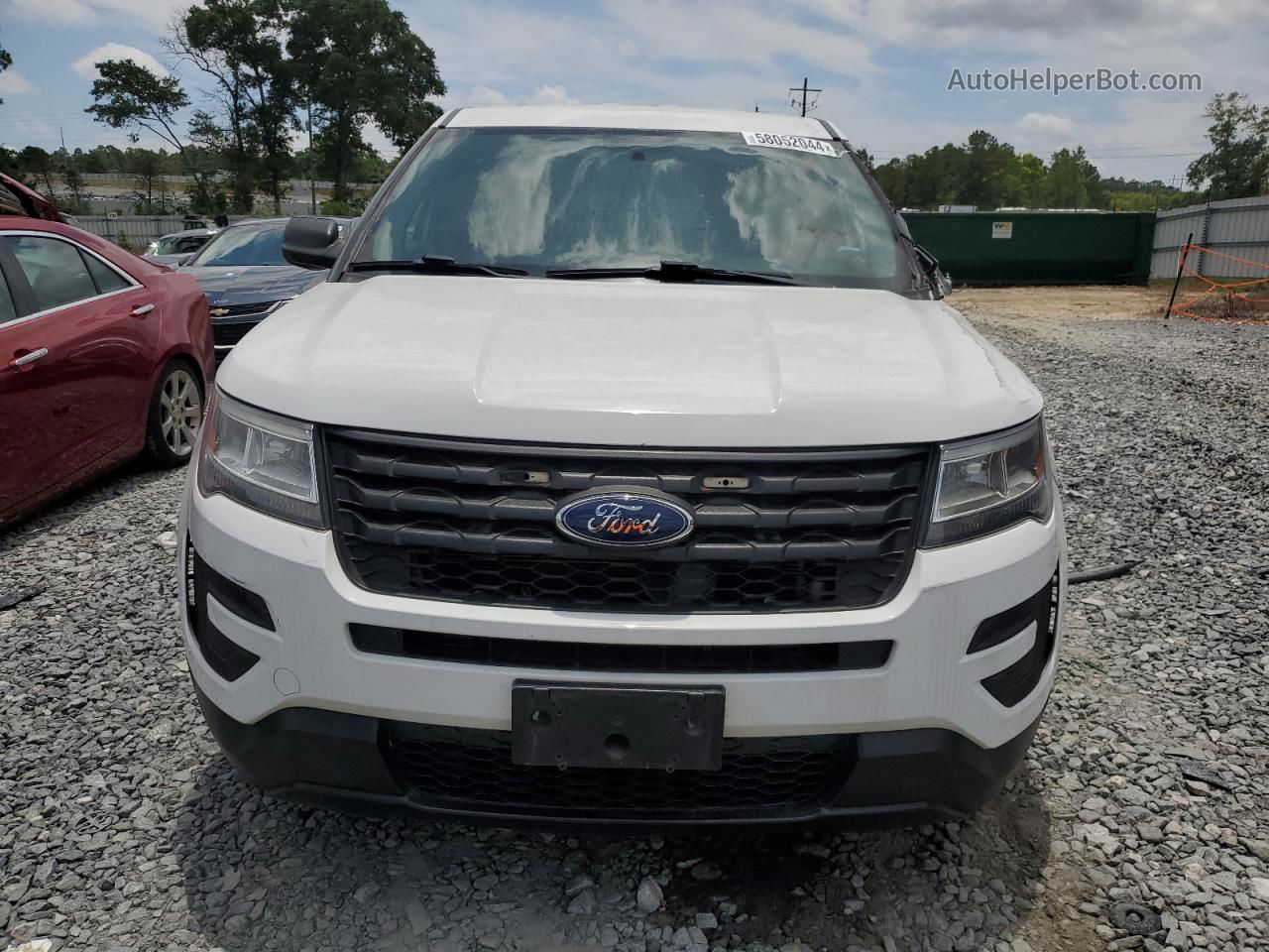 2018 Ford Explorer Police Interceptor White vin: 1FM5K8AR4JGB34381