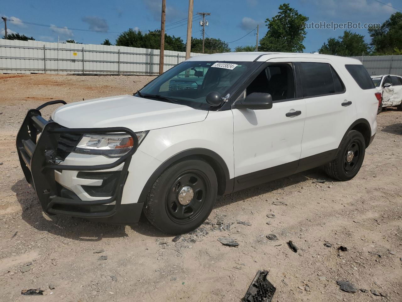 2017 Ford Explorer Police Interceptor White vin: 1FM5K8AR5HGC07784