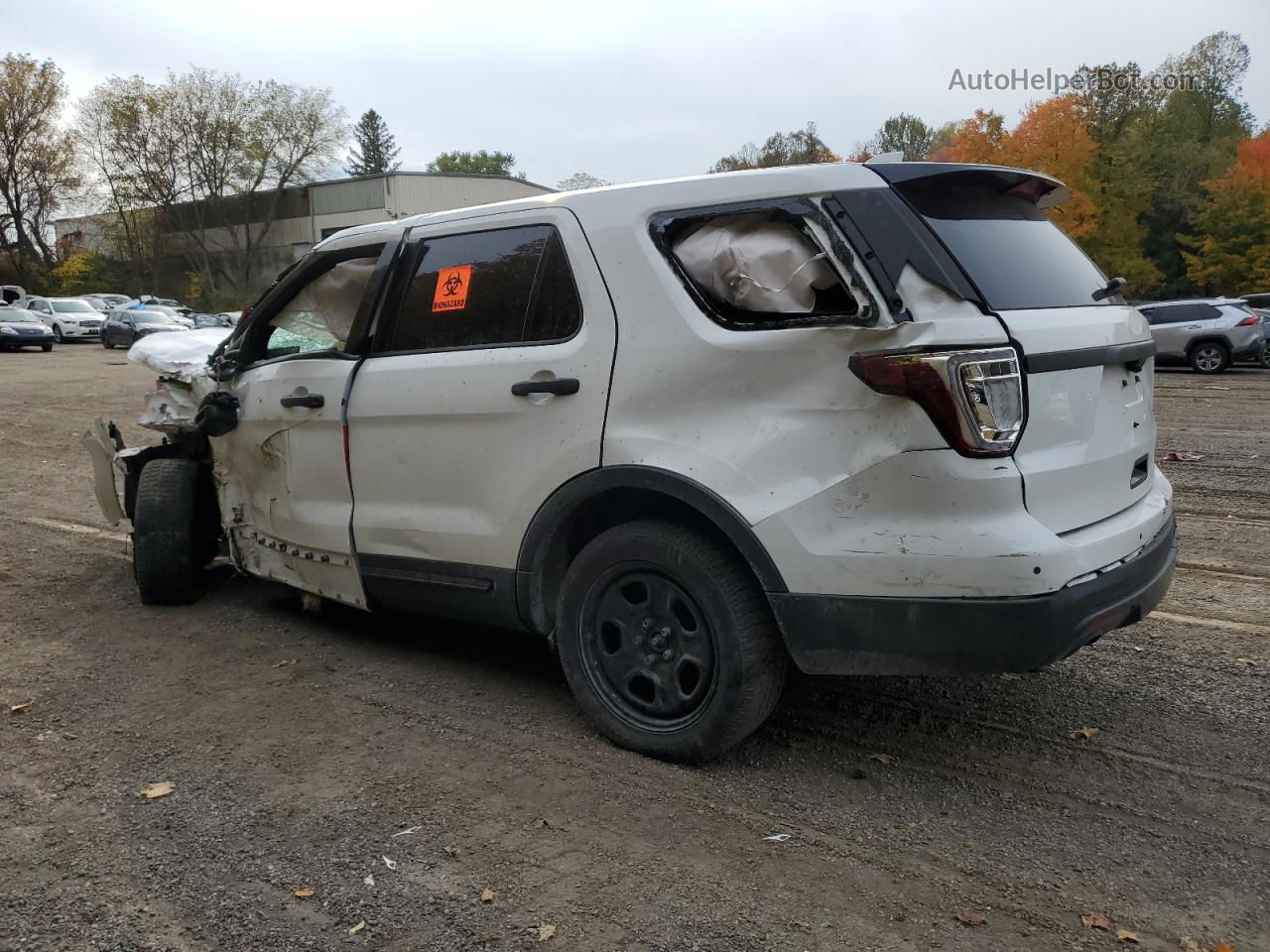 2017 Ford Explorer Police Interceptor White vin: 1FM5K8AR5HGD08372