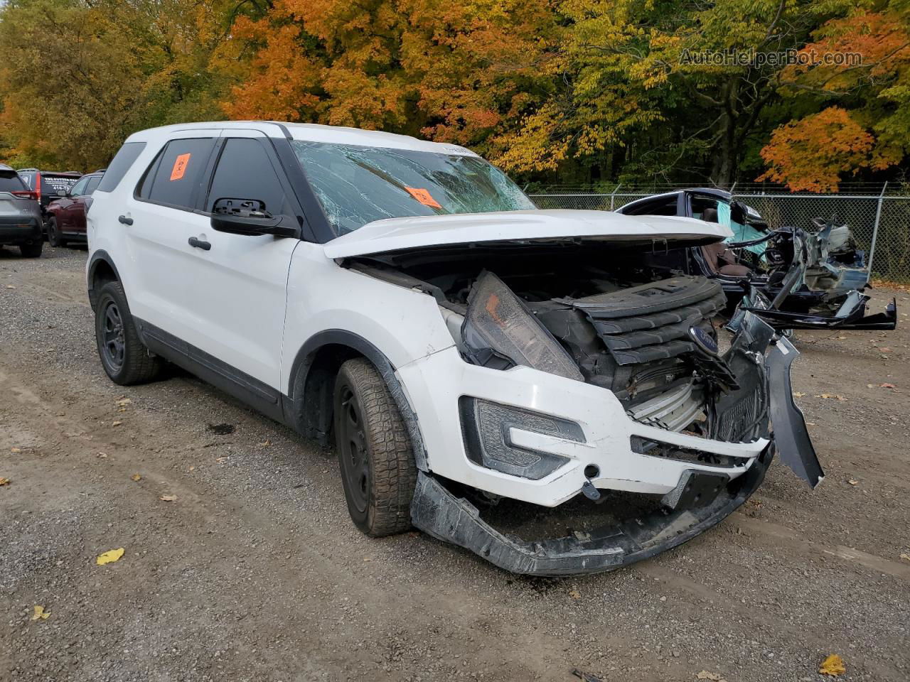 2017 Ford Explorer Police Interceptor White vin: 1FM5K8AR5HGD08372