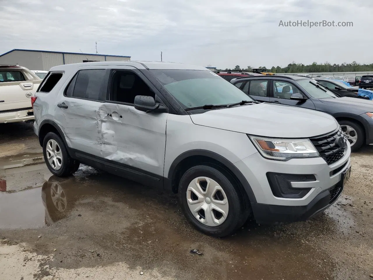 2017 Ford Explorer Police Interceptor Silver vin: 1FM5K8AR6HGA45101