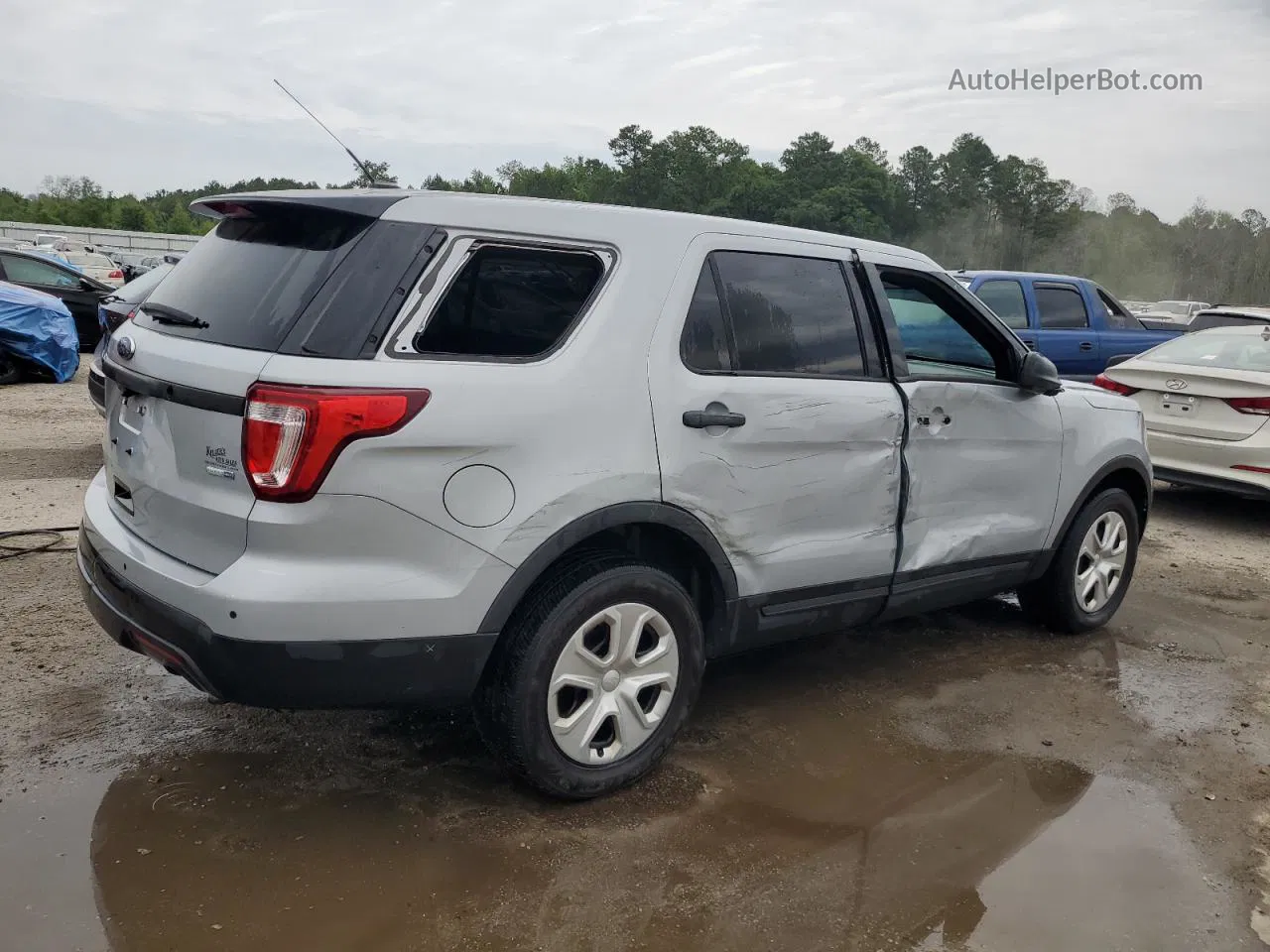 2017 Ford Explorer Police Interceptor Серебряный vin: 1FM5K8AR6HGA45101