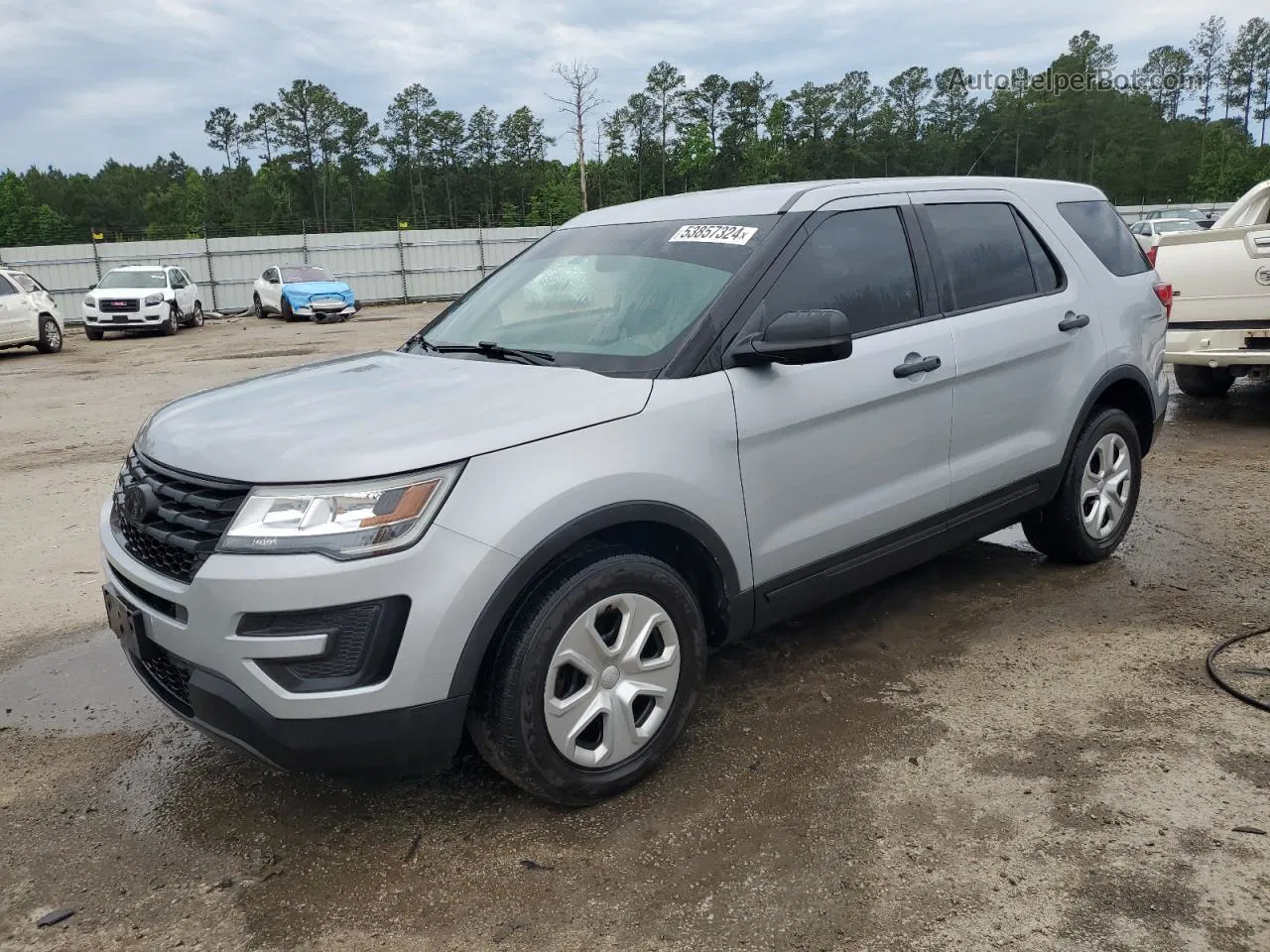 2017 Ford Explorer Police Interceptor Silver vin: 1FM5K8AR6HGA45101