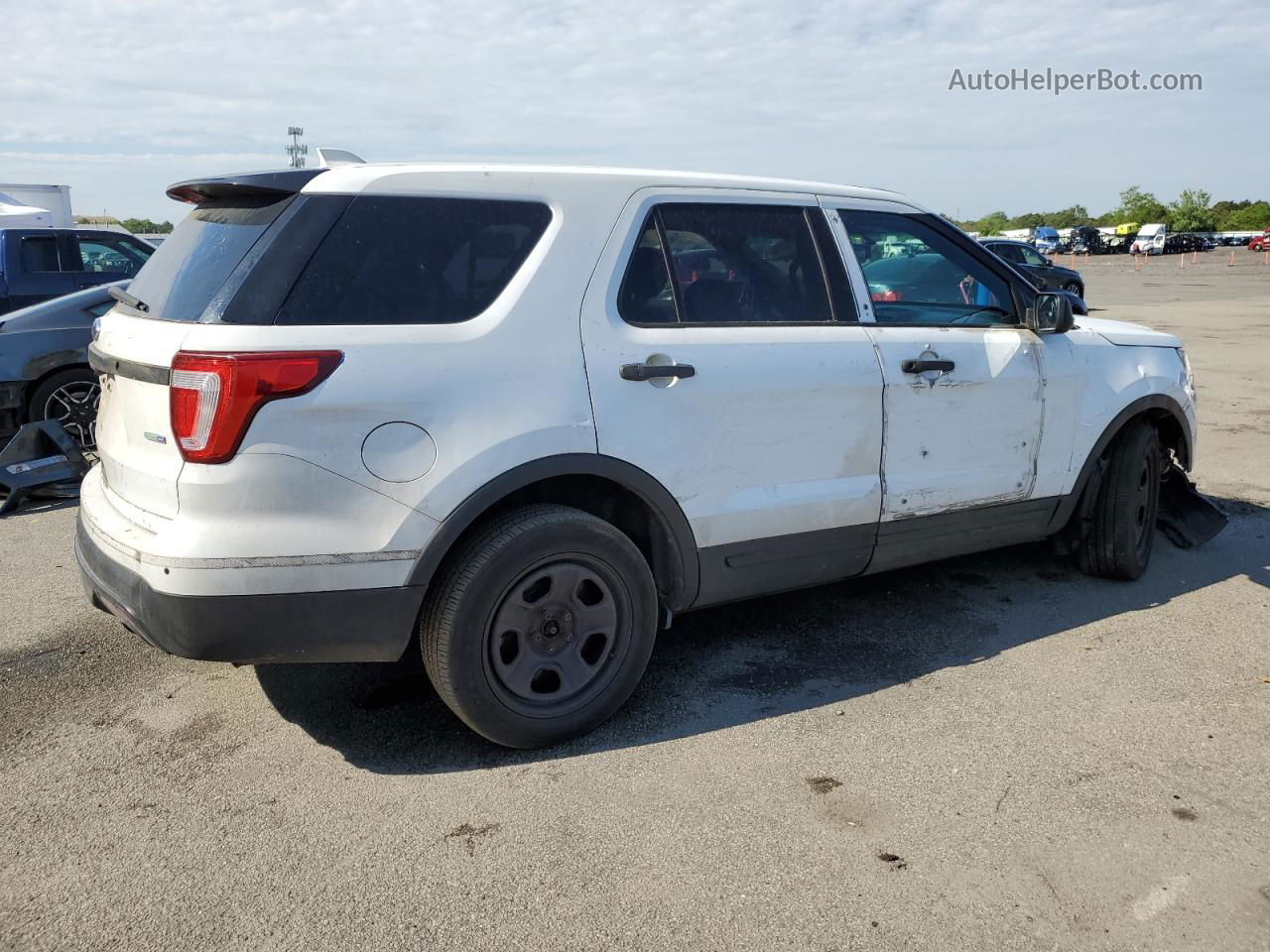 2017 Ford Explorer Police Interceptor White vin: 1FM5K8AR7HGB40752