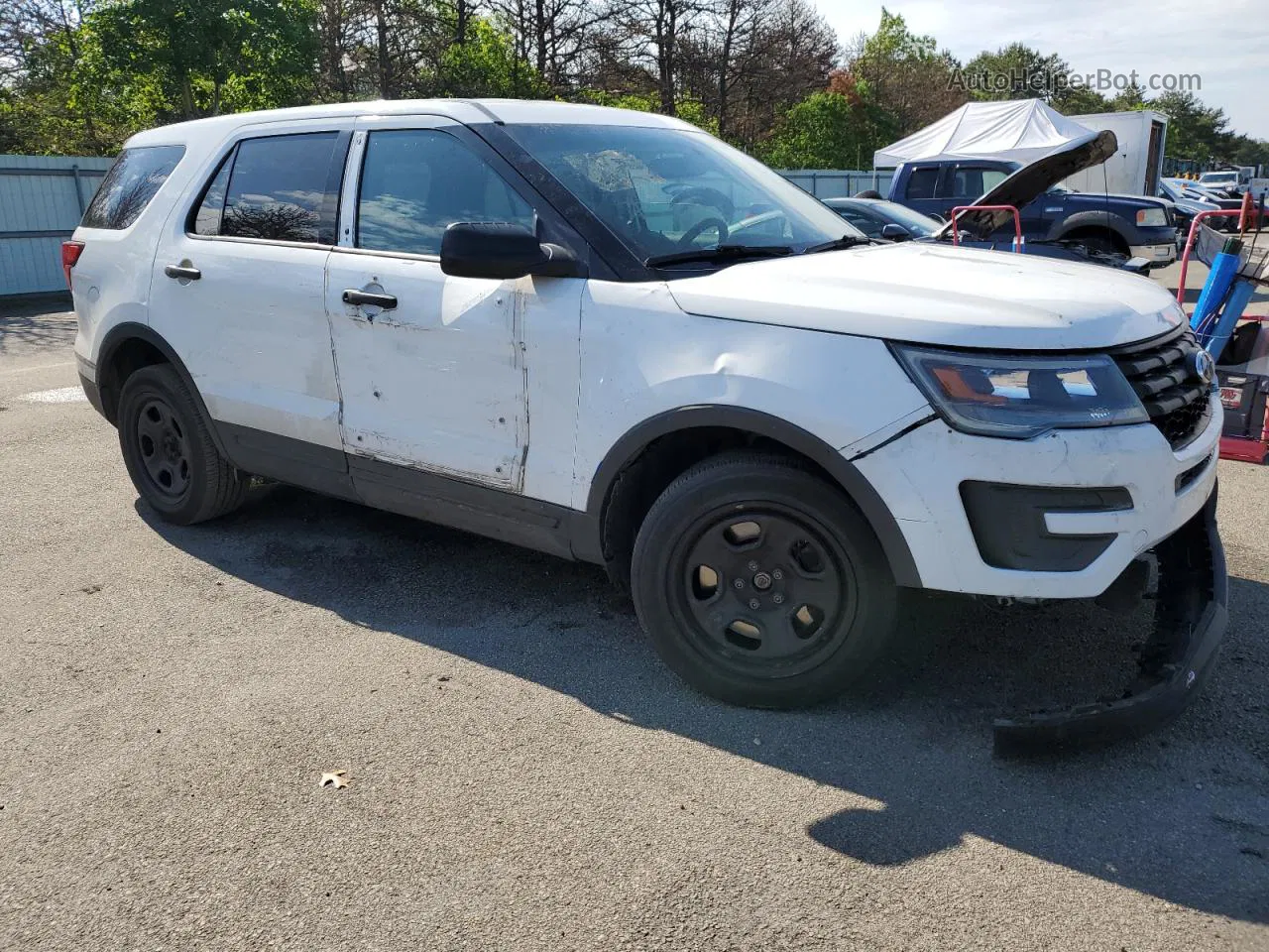 2017 Ford Explorer Police Interceptor White vin: 1FM5K8AR7HGB40752