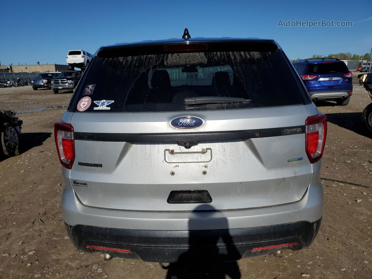 2017 Ford Explorer Police Interceptor Silver vin: 1FM5K8AR7HGB54375