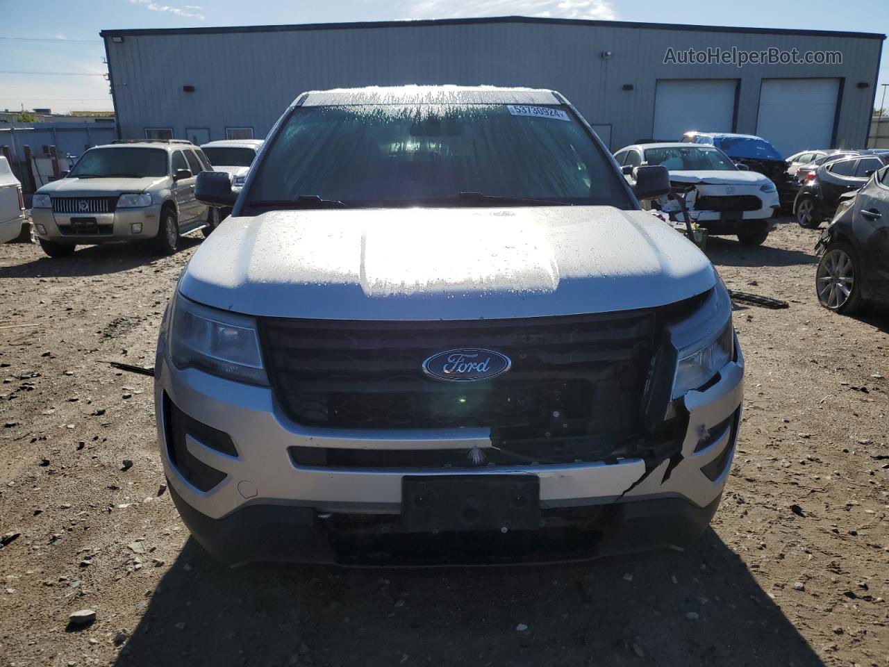 2017 Ford Explorer Police Interceptor Silver vin: 1FM5K8AR7HGB54375