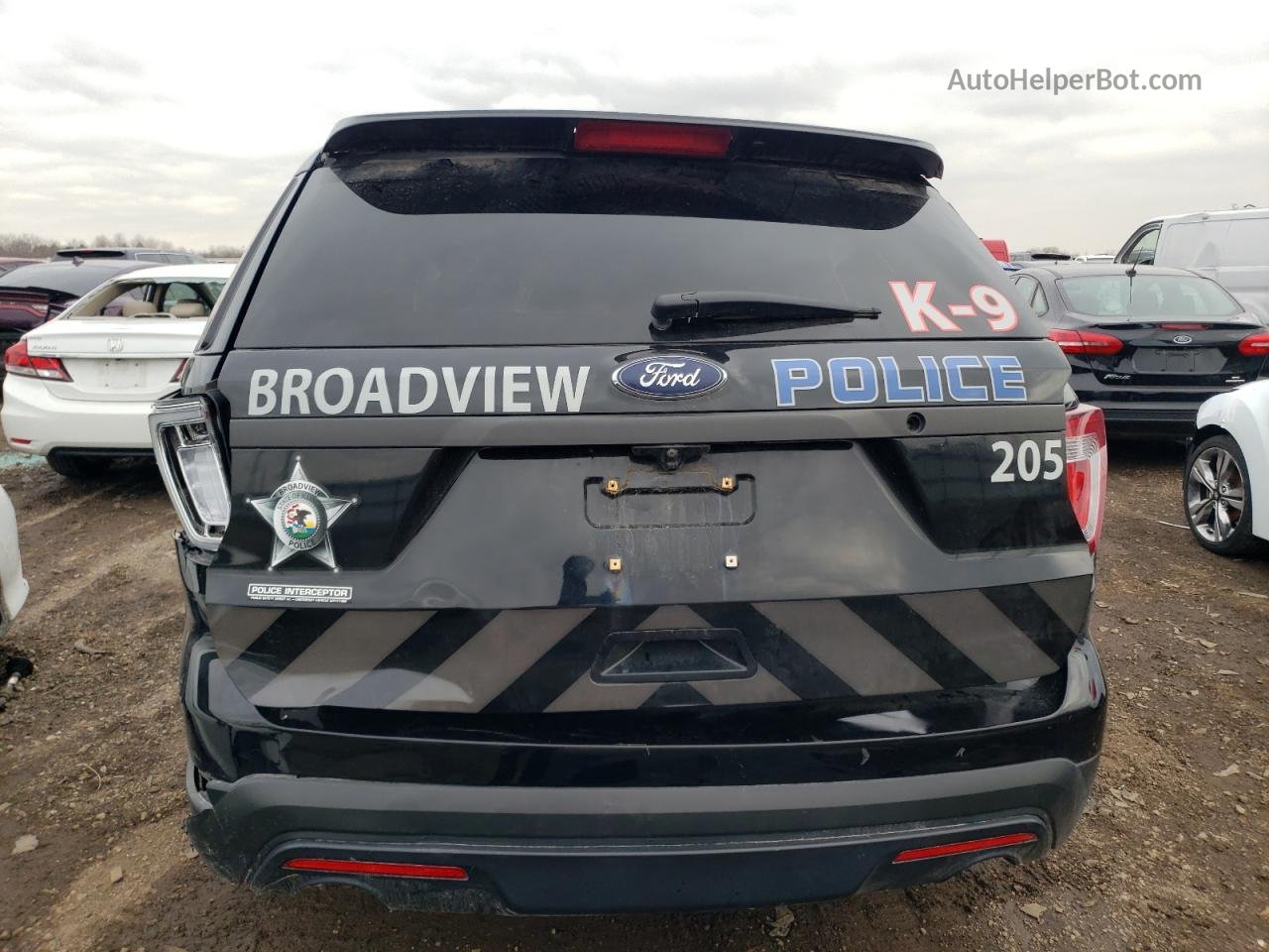 2017 Ford Explorer Police Interceptor Black vin: 1FM5K8AR7HGE02009