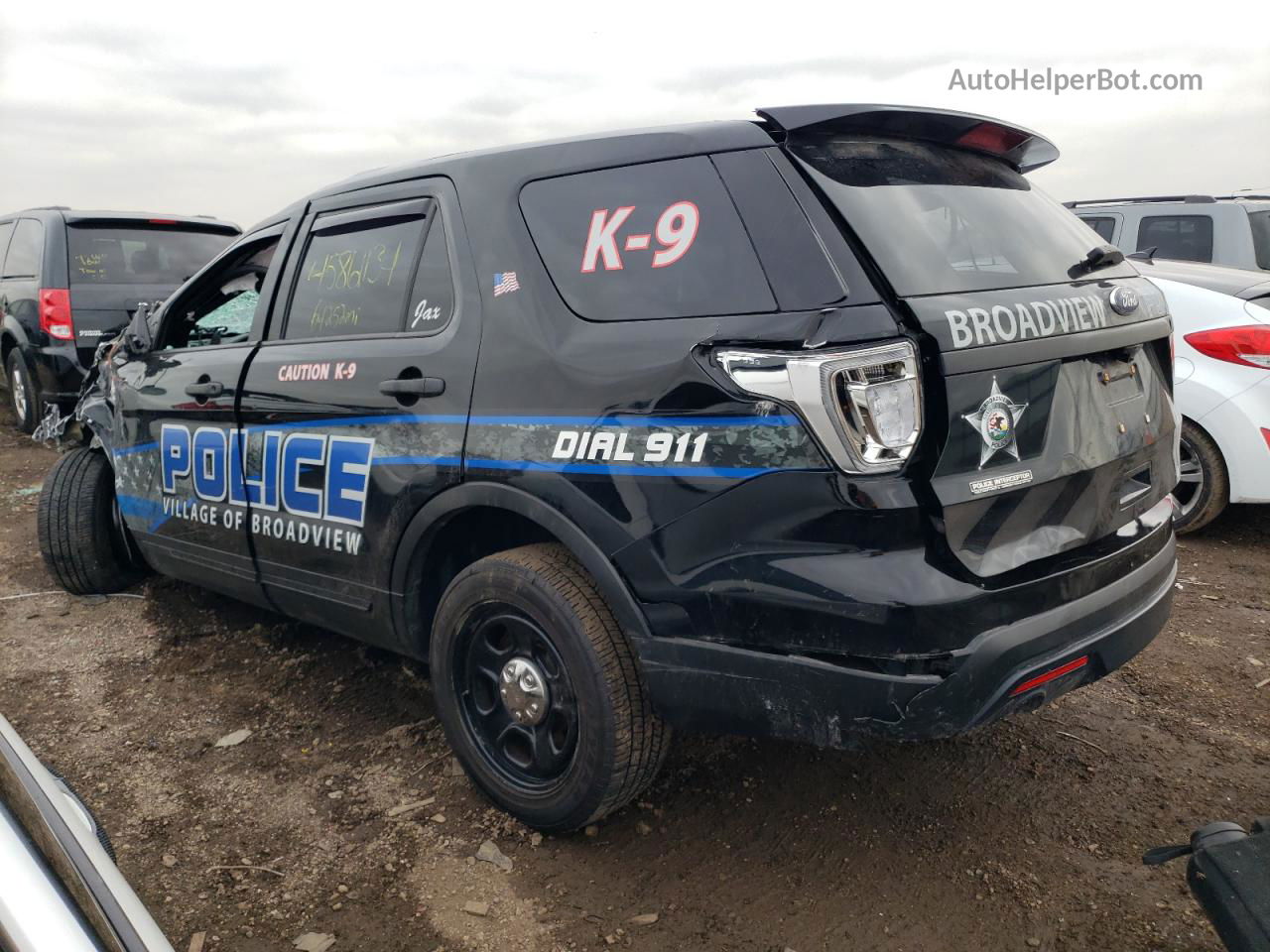 2017 Ford Explorer Police Interceptor Black vin: 1FM5K8AR7HGE02009