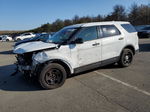 2018 Ford Explorer Police Interceptor White vin: 1FM5K8AR8JGA26815