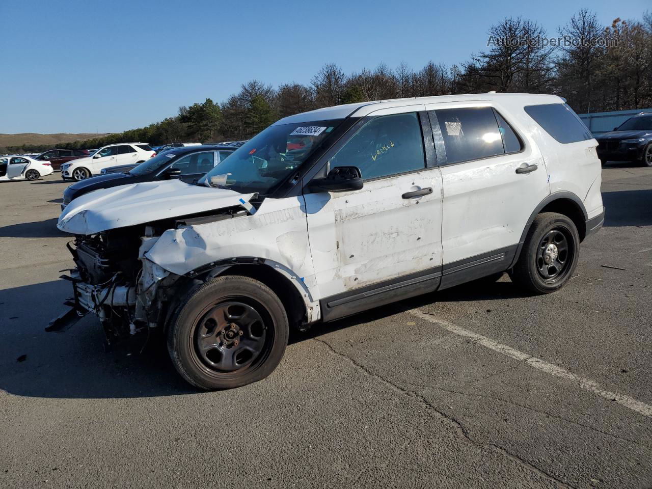 2018 Ford Explorer Police Interceptor White vin: 1FM5K8AR8JGA26815