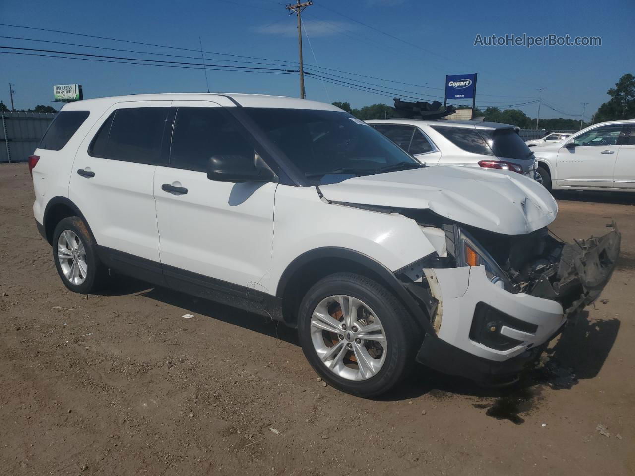 2018 Ford Explorer Police Interceptor White vin: 1FM5K8AR8JGA89767