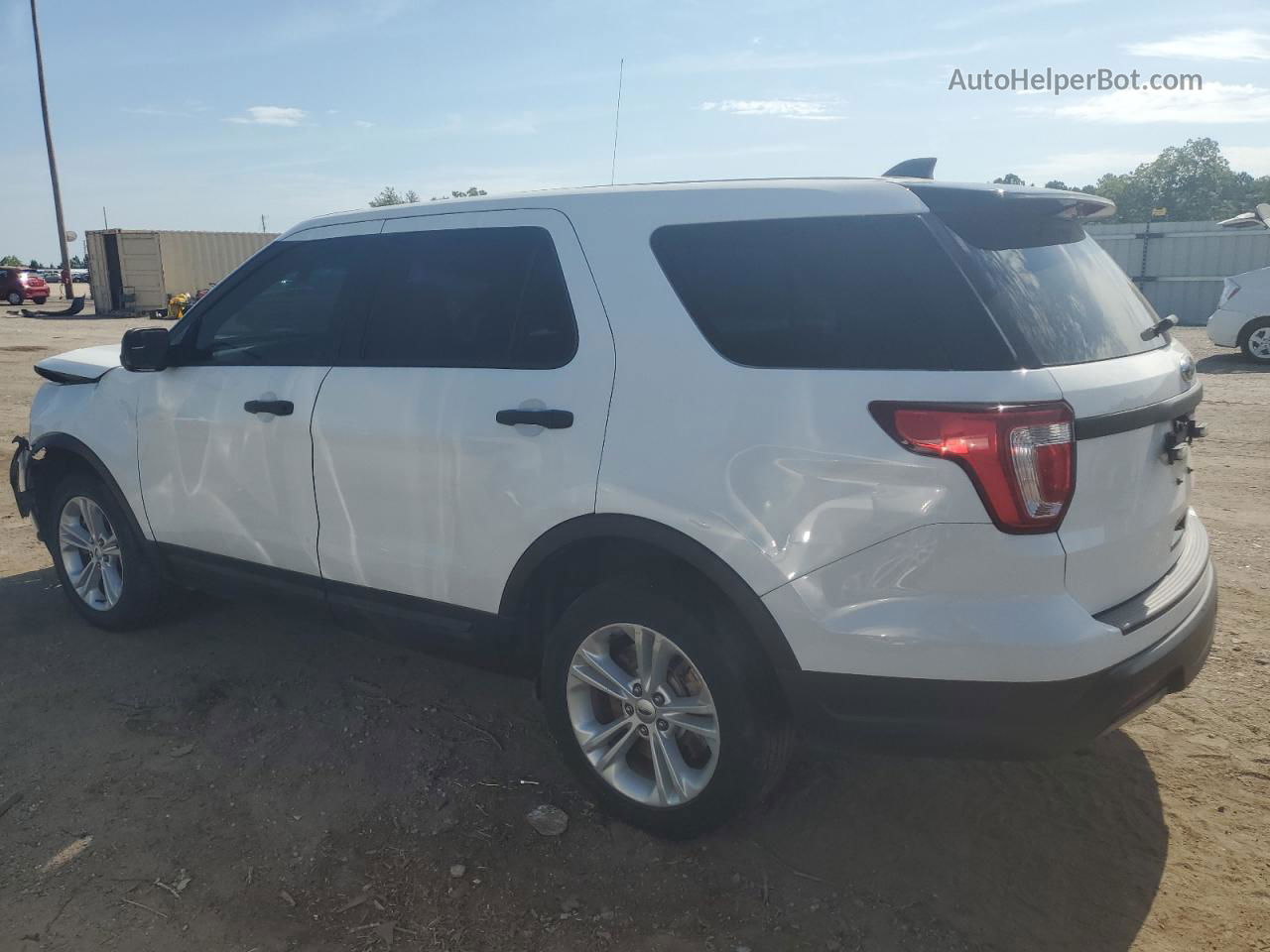 2018 Ford Explorer Police Interceptor White vin: 1FM5K8AR8JGA89767