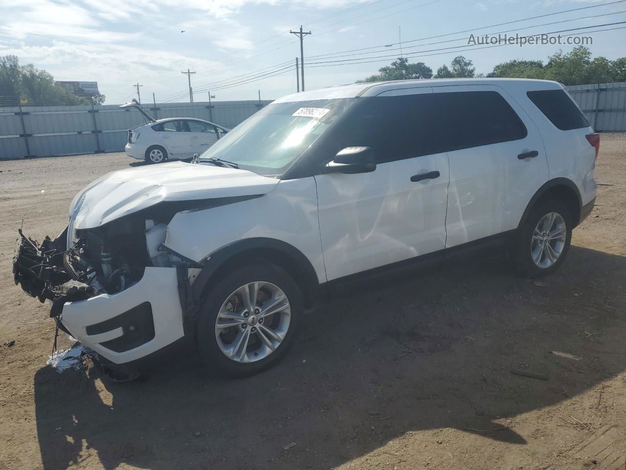 2018 Ford Explorer Police Interceptor White vin: 1FM5K8AR8JGA89767